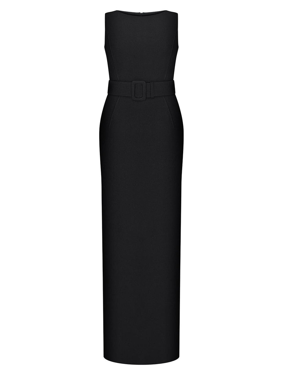 floor length brown dress Long Classic A-Line Satin Formal Prom Dress– PromGirl main image 1