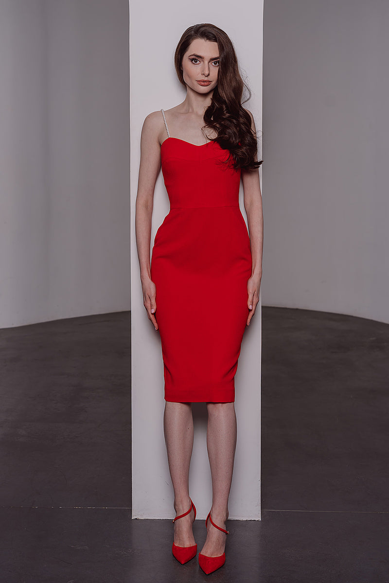 The Signature Red Pearl Dress