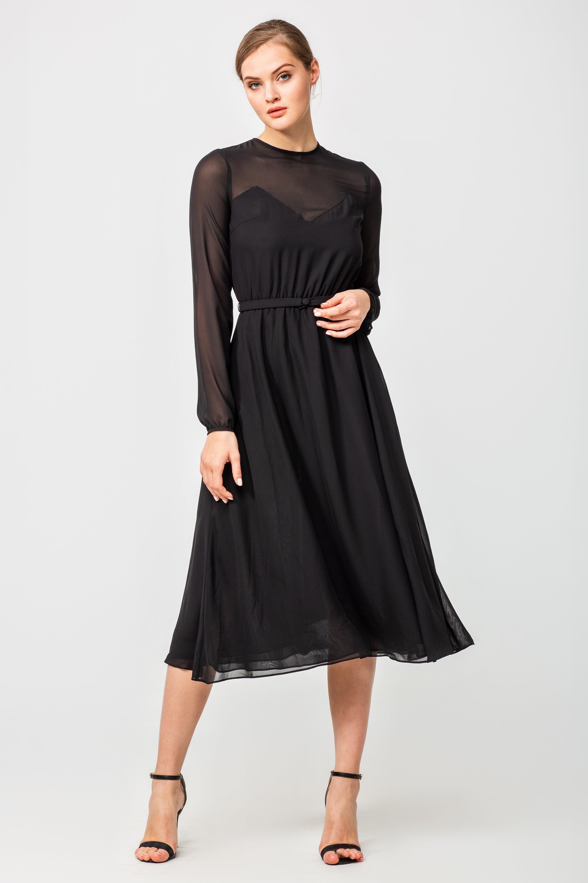 Nai Luna By Anastasiia Ivanovo Silk-Blend Midi Dress Nai Luna By Anastasiia Ivanovo Silk-Blend Midi Dress