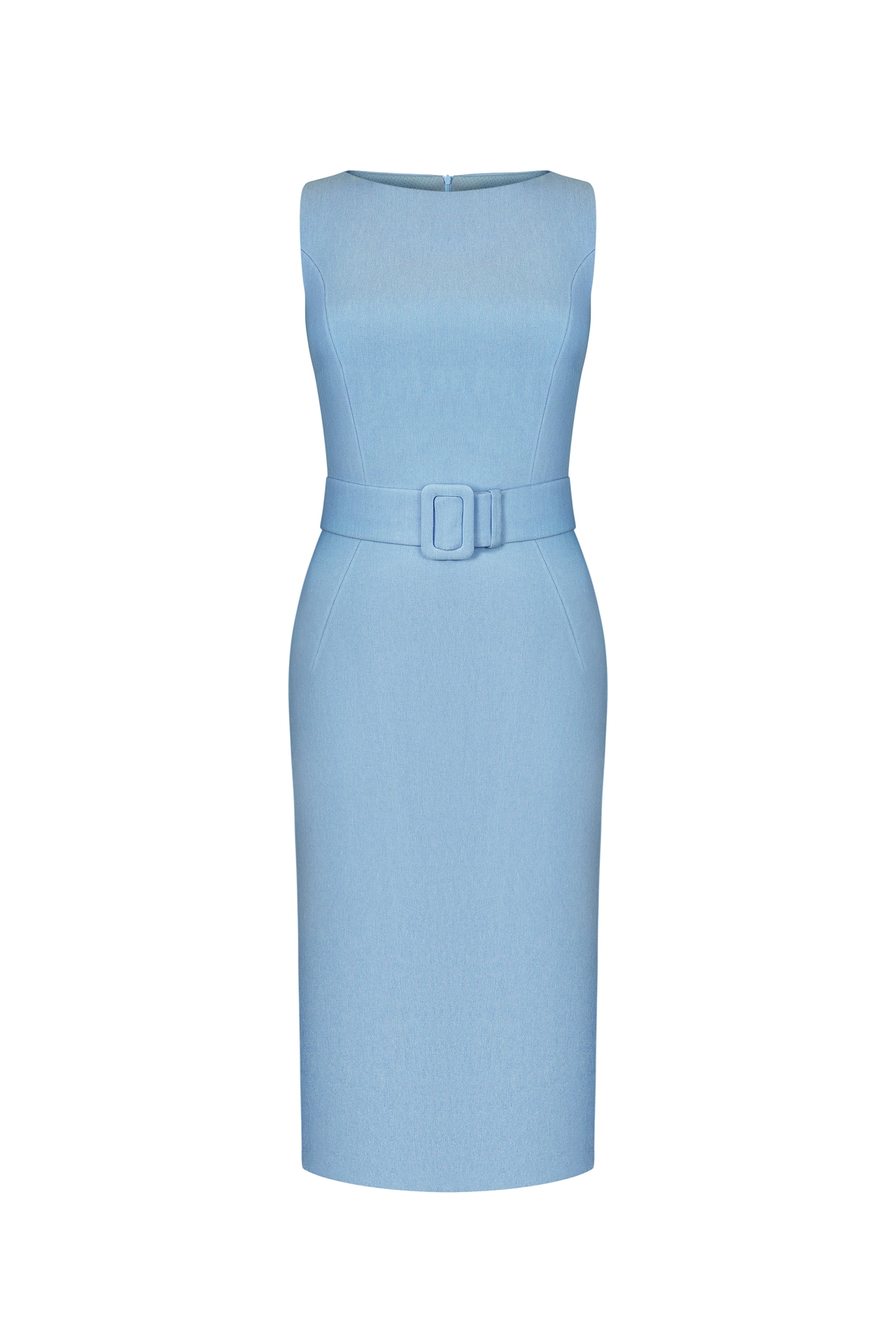 business midi dress Light Blue Midi Dress. Business Elegance – ANASTASIIA IVANOVA