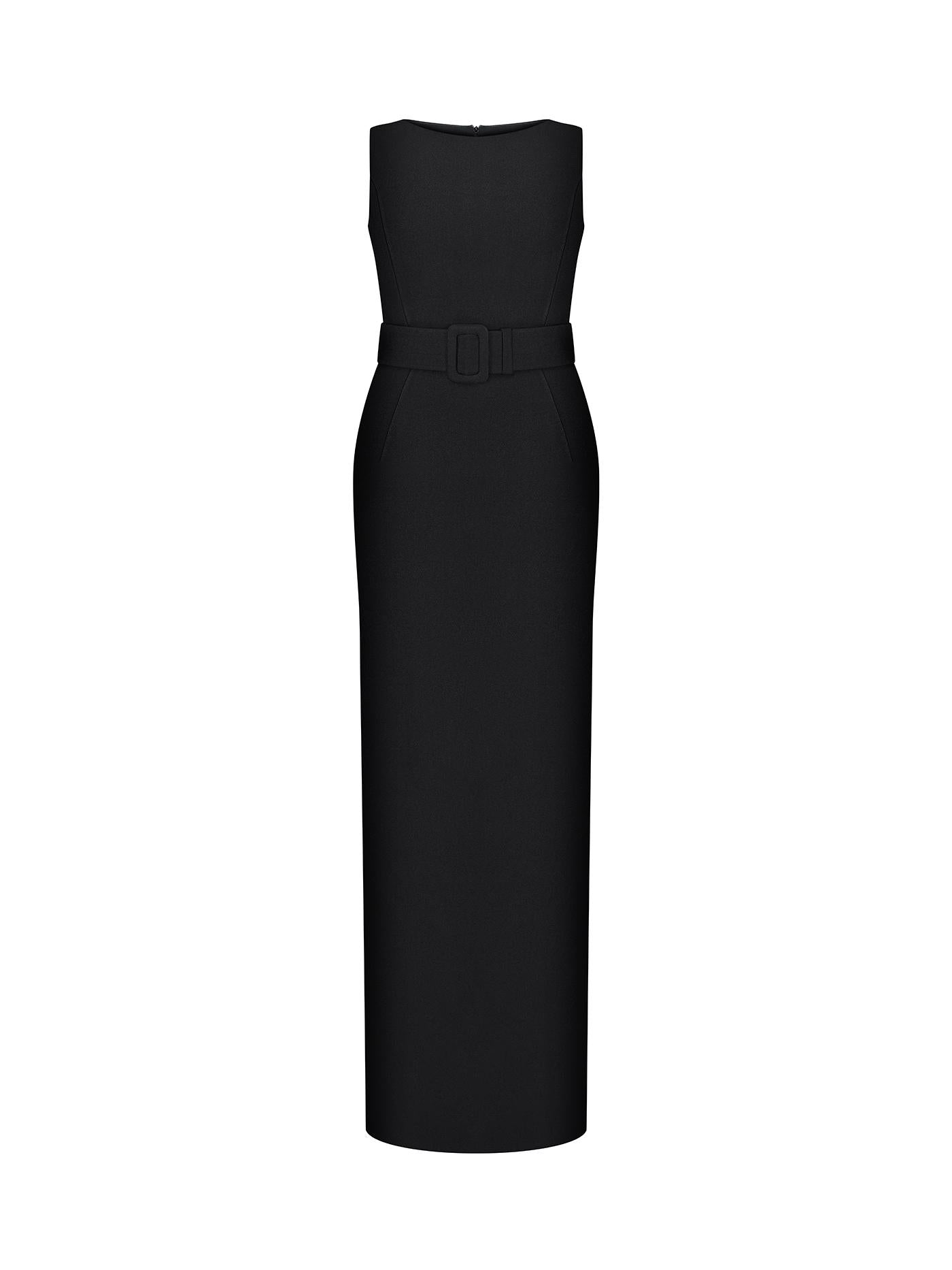 Black Maxi Dress with Belt Anastasiia Ivanova | Limited Edition New York ANASTASIIA IVANOVA Black Maxi Dress with Belt Anastasiia Ivanova | Limited Edition New York ANASTASIIA IVANOVA