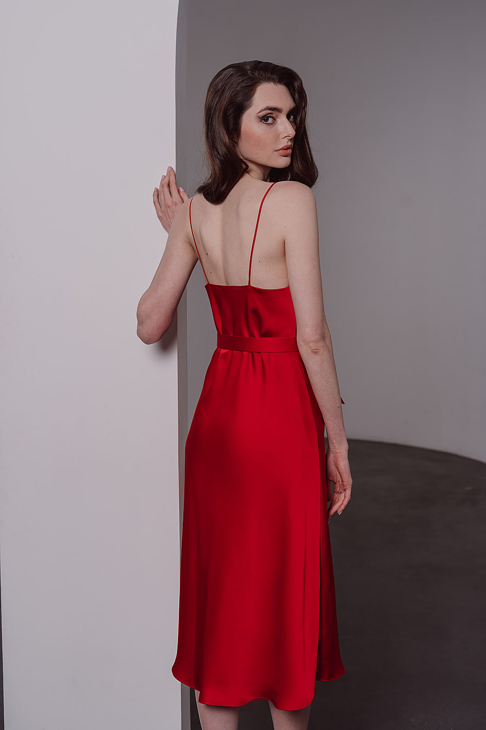 Red Classic Grace | Elegant Red Satin Dress | Anastasiia Ivanova ANASTASIIA IVANOVA Red Classic Grace | Elegant Red Satin Dress | Anastasiia Ivanova ANASTASIIA IVANOVA
