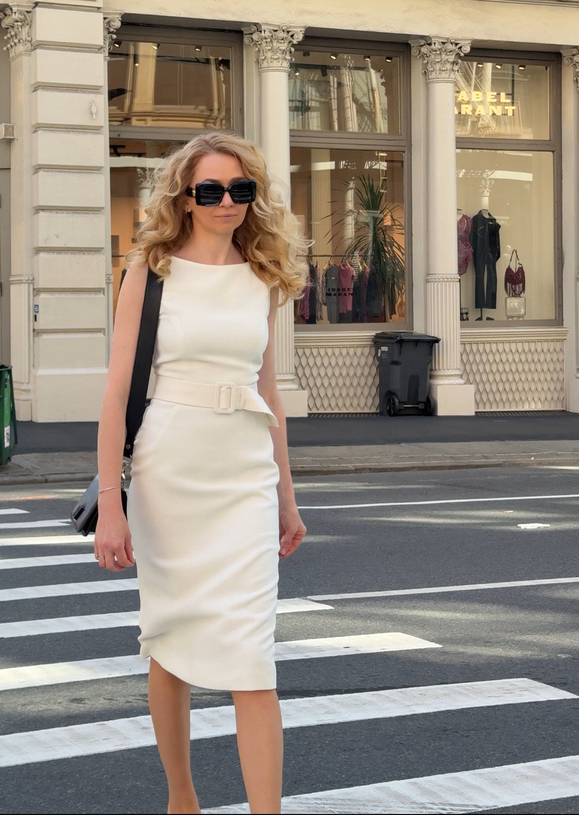 white knee length pencil dress Formal Midi │White Gown Dress │ ANASTASIIA IVANOVA colour: chocolate-halter-neck-draped-waist-midi-dress