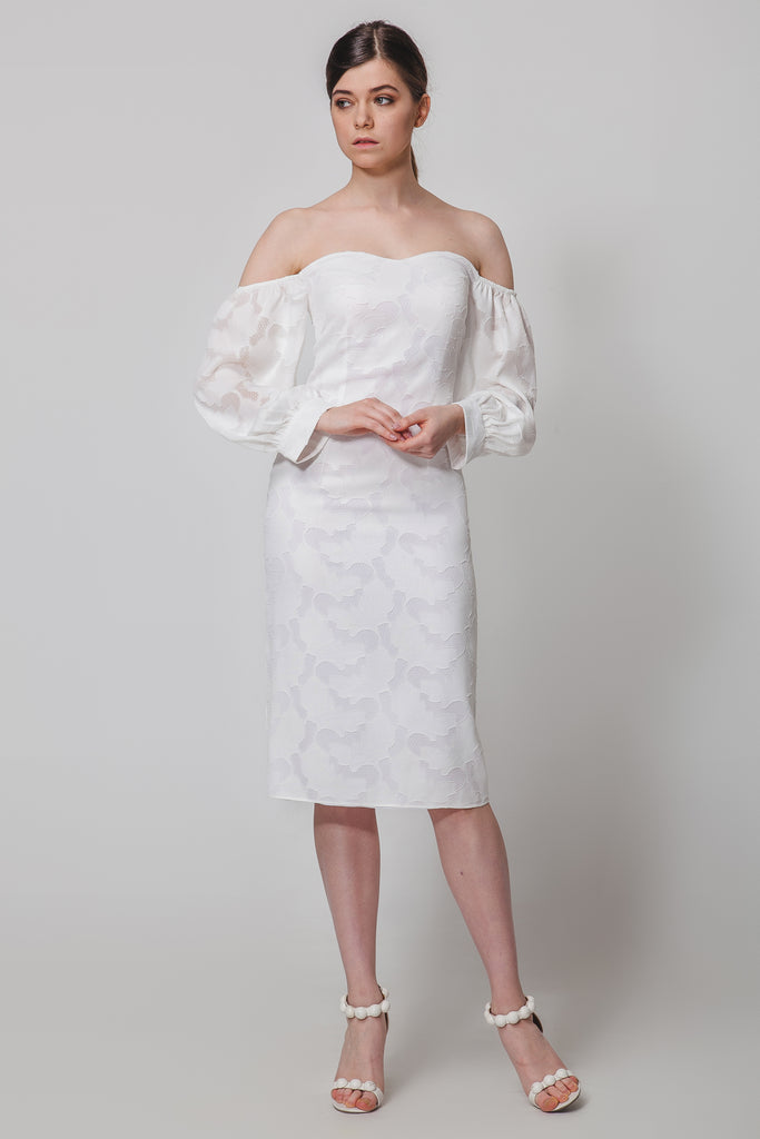 civil wedding dress off shoulder Off-Shoulder Ruffle Civil Wedding Dress Ideas for 2026 Brides