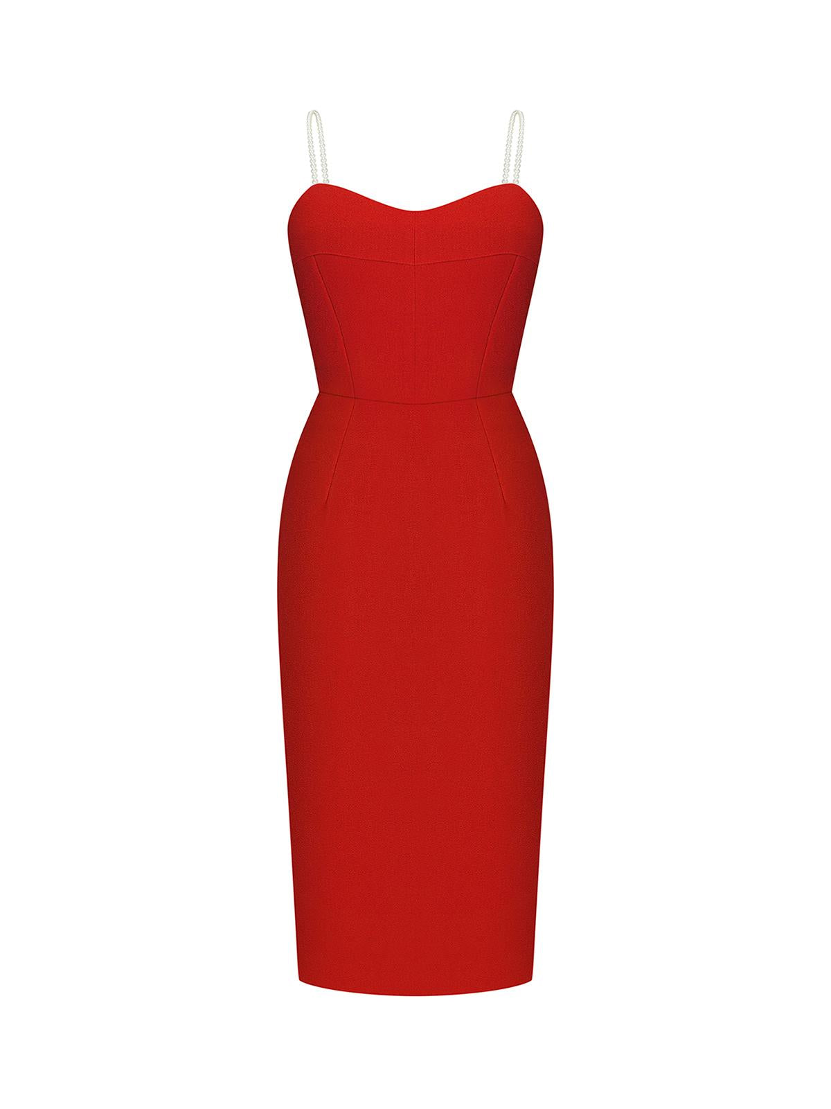 The Signature Red Pearl Dress