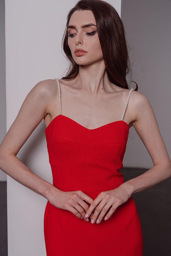 The Signature Red Pearl Dress