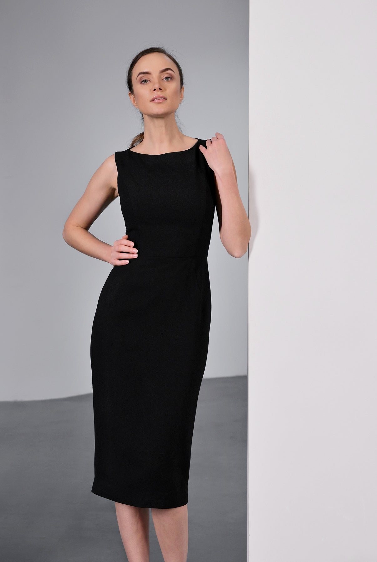 sachin and babi light blue dress Formal Midi Pencil Dress │Black Gown Dress │ ANASTASIIA IVANOVA